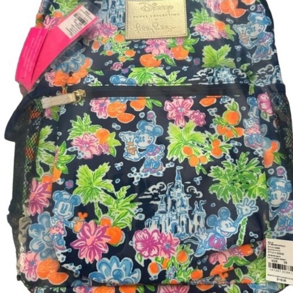 NWT Lilly Pulitzer x Disney Park Bag Backpack Day Pack Diaper Bag Travel - Picture 2 of 7